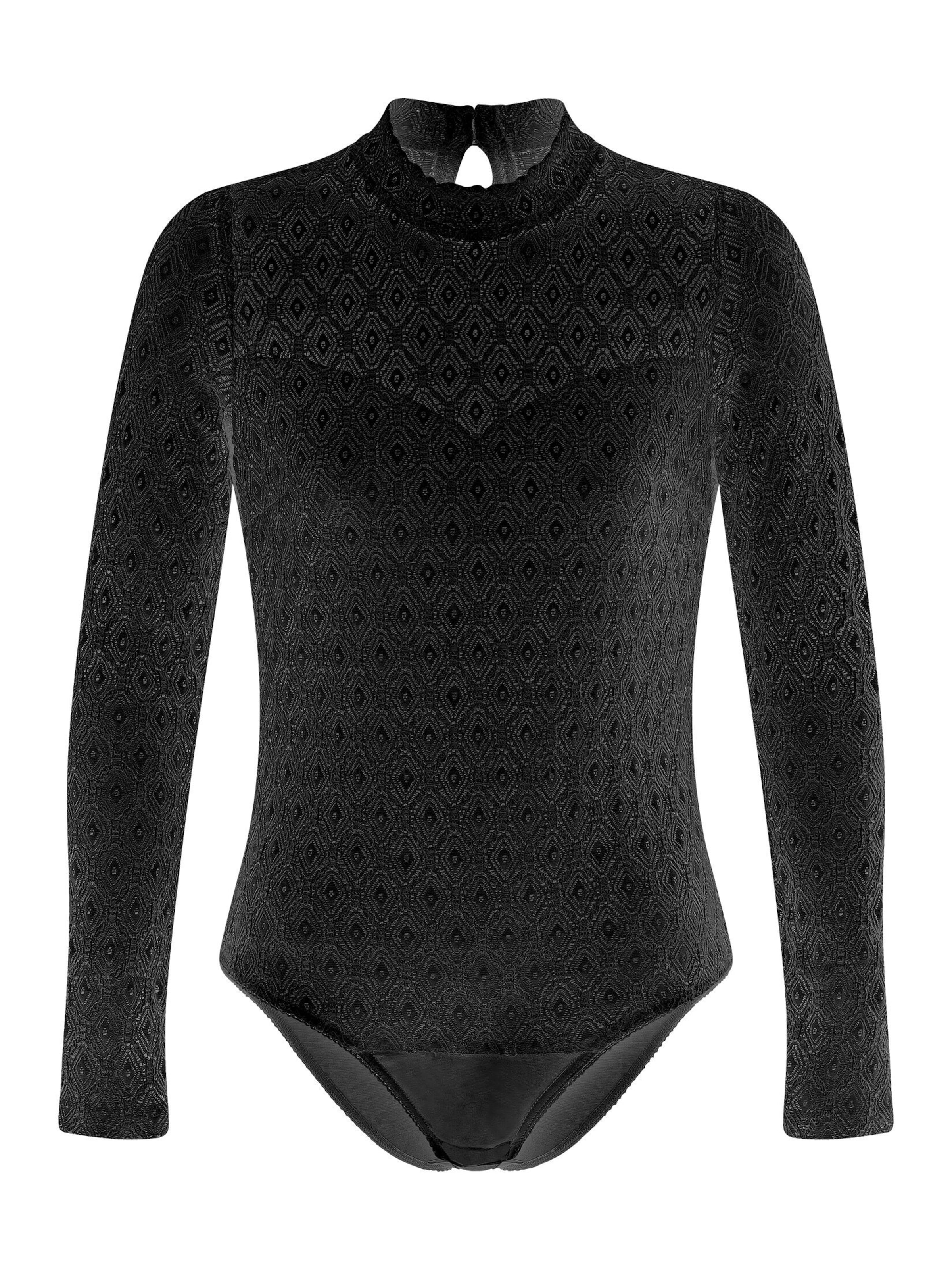 WALDORFF Traditional Blouse 'Flora' in Black: front