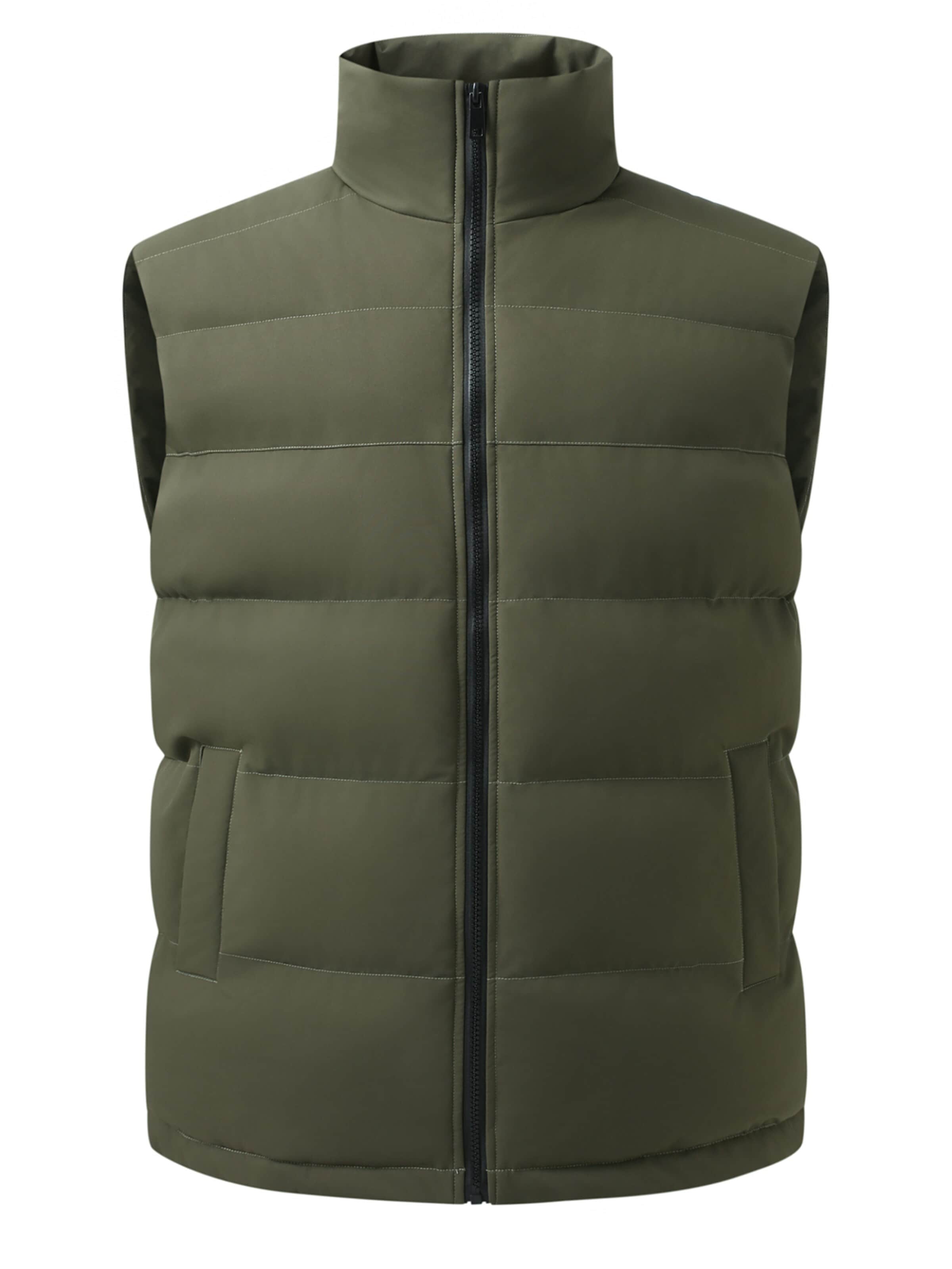 ALLTHEMEN Vest 'Wärmetrage' in Green: front