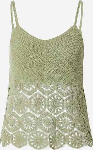 VILA Knitted Top 'DAN' in Green: front