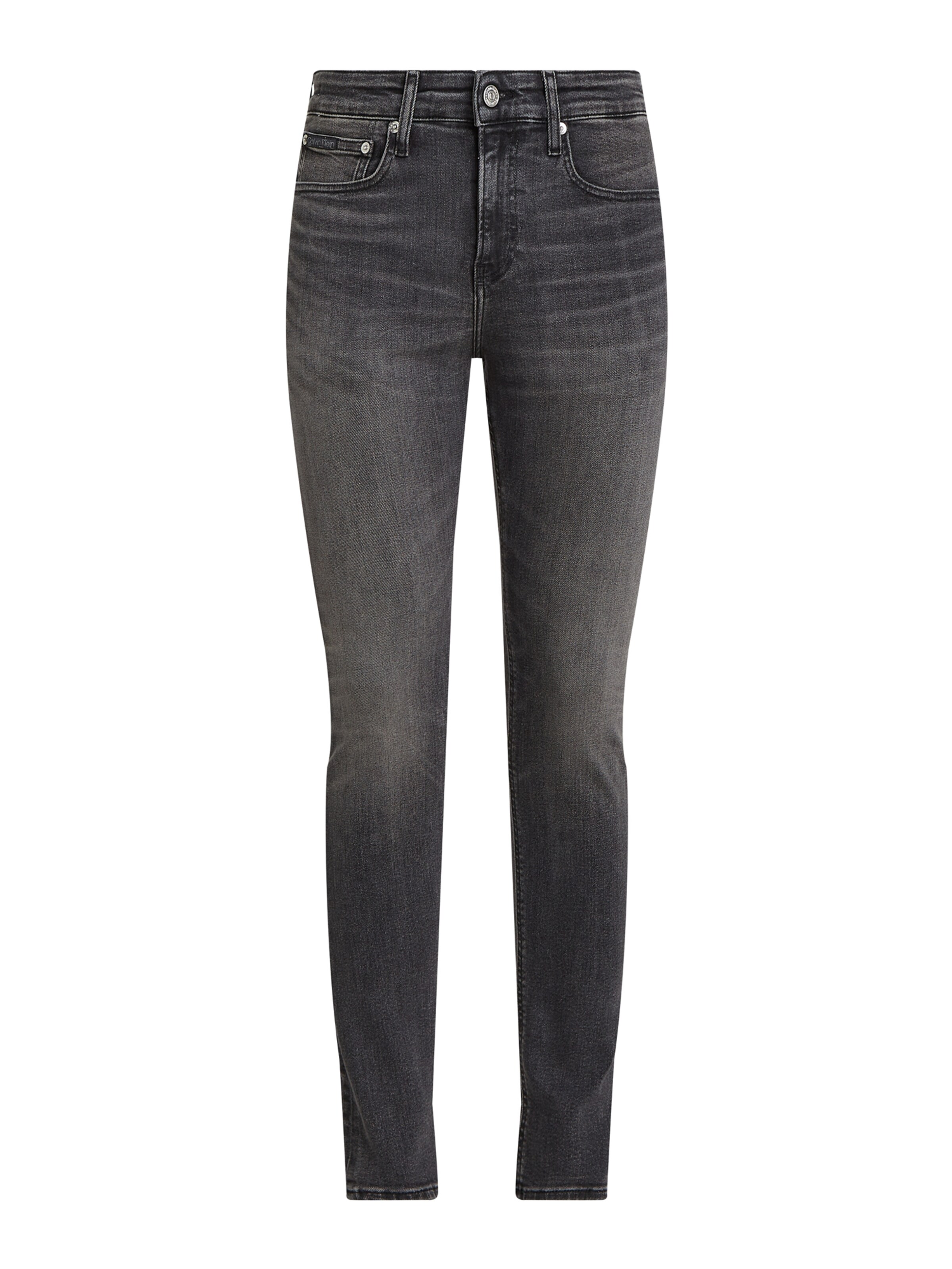 Skinny Jeans de la Calvin Klein Jeans pe negru: față