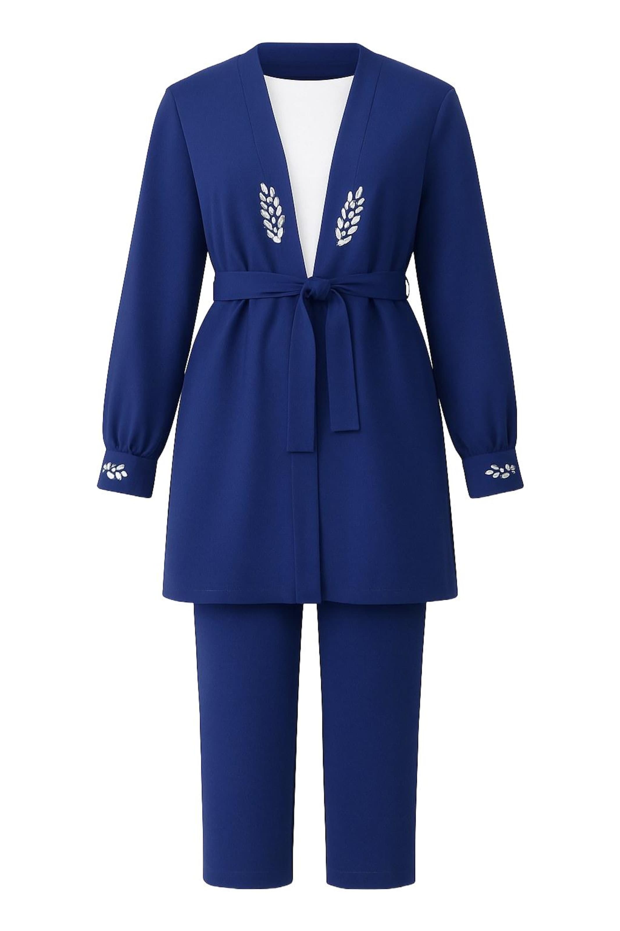 MODAMIHRAM Broekpak in Blauw: voorkant