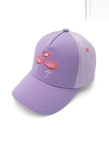 MAXIMO Hut 'KIDS GIRL-Cap, Flamingo Stickerei, Klettverschluß'‌‌‌‌‌‌‌ in Lila: Vorderseite