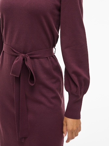 VILA Gebreide jurk 'VIAMANDA' in Rood