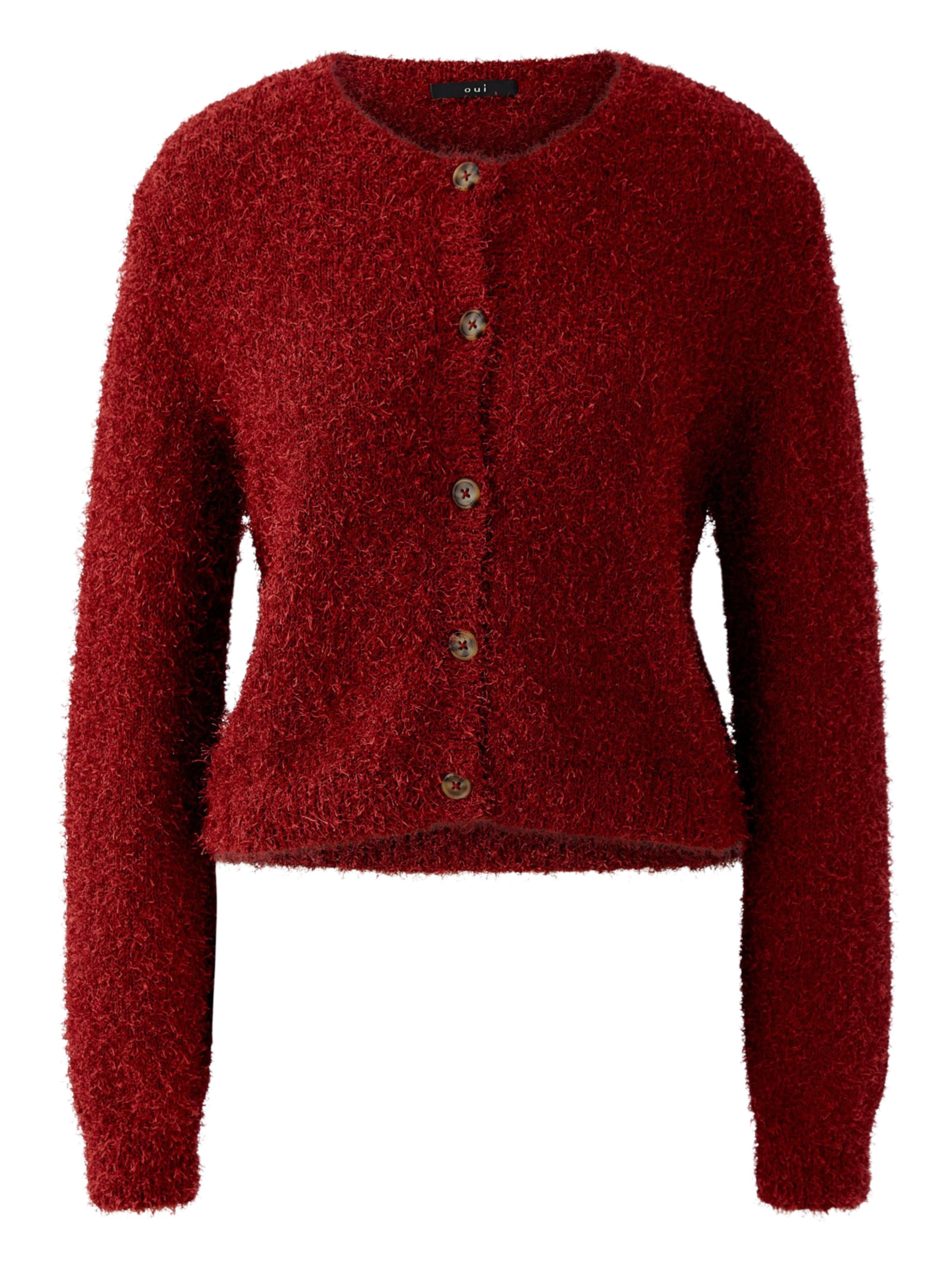 OUI Strickjacke in Rot: Vorderseite