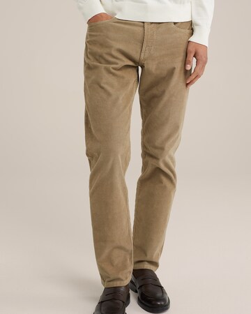 WE Fashion Regular Jeans in Beige: front