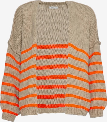 SASSYCLASSY Oversizestrickjacke in Beige: Vorderseite