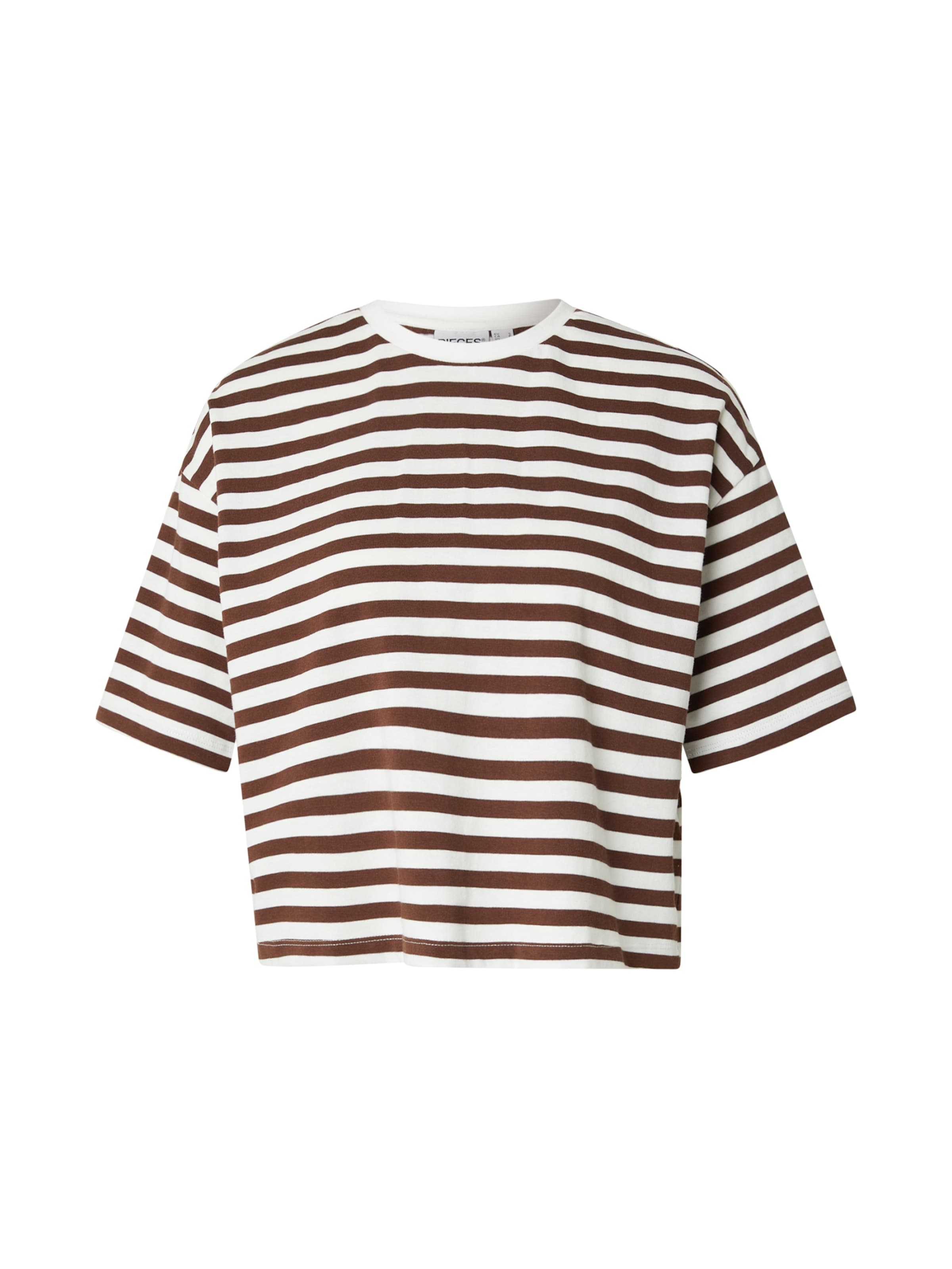 PIECES Shirt 'PCSadie' in Brown: front