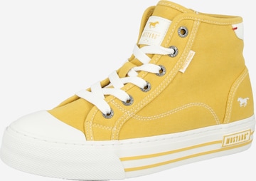 MUSTANG - Sapatilhas altas em amarelo: frente