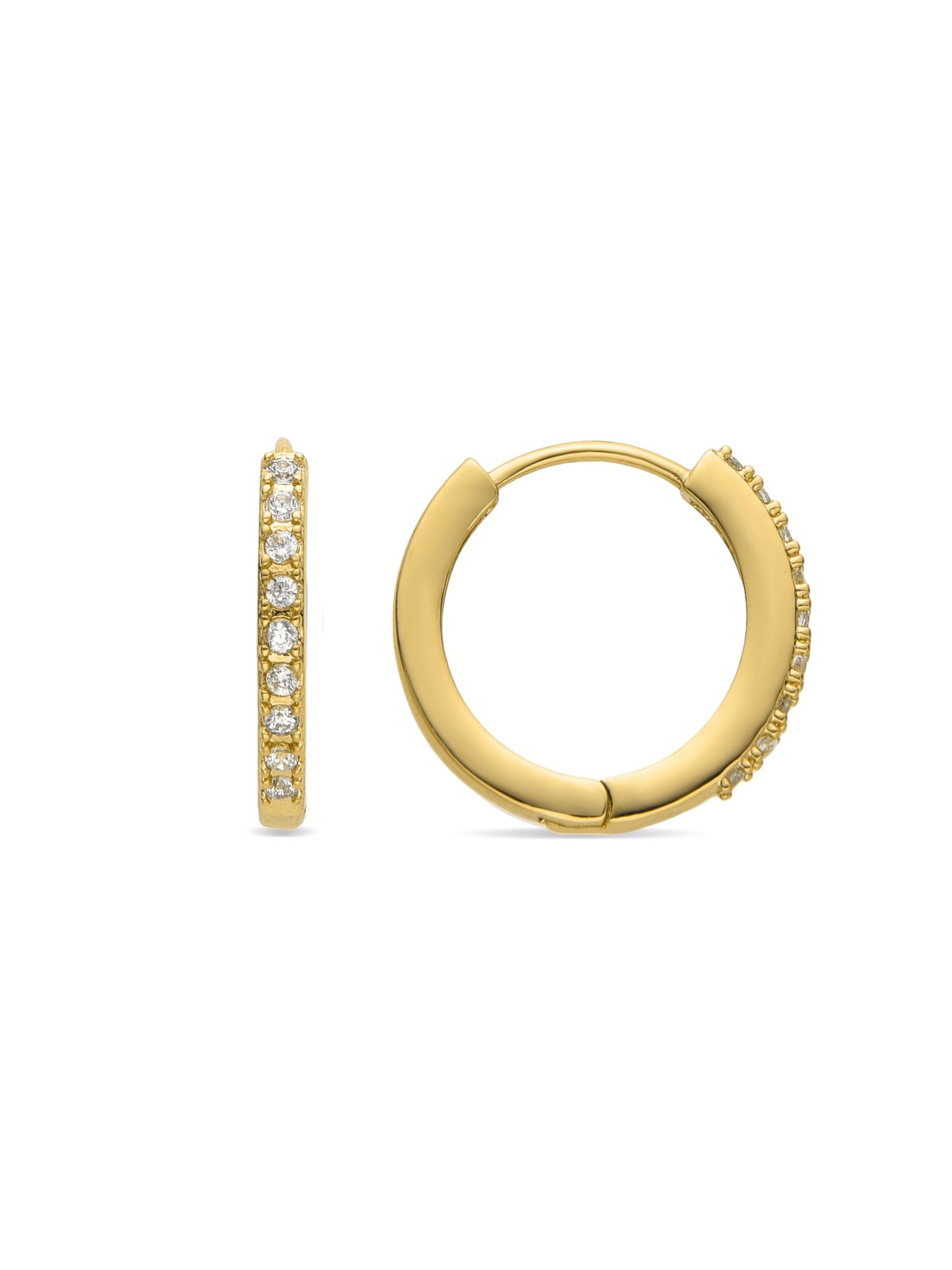 Boucles d'oreilles 'Ariuk' Luxenter en blanc : devant