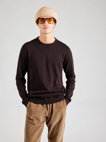JACK & JONES Kampsun, värv pruun: eest vaates
