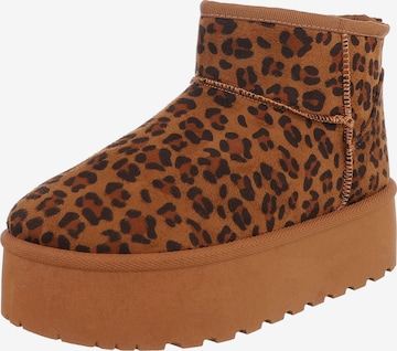 Ital-Design Snow Boots in Brown: front