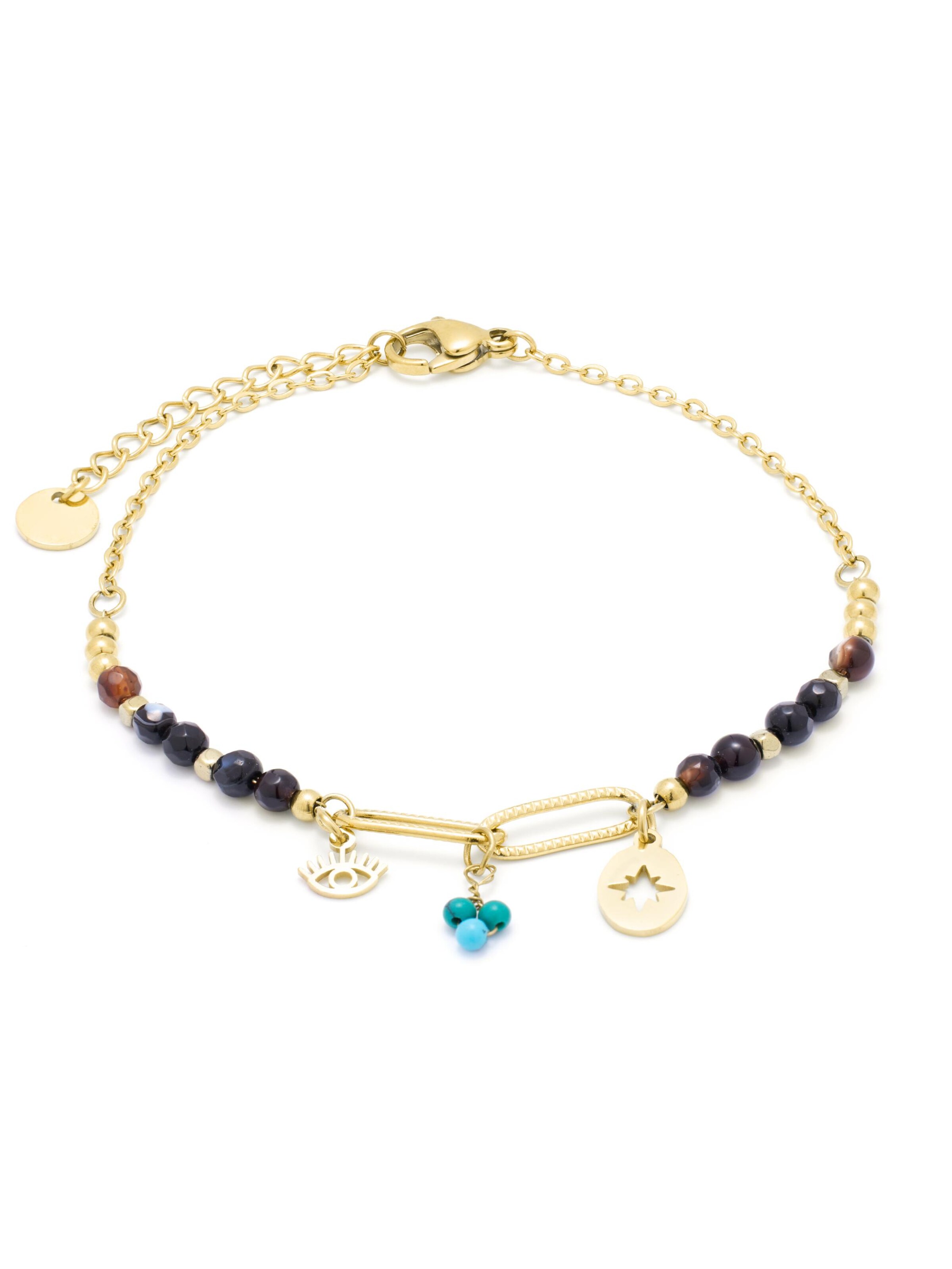 Braccialetto 'Ribed' di Luxenter in colori misti: frontale