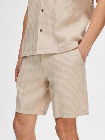 SELECTED HOMME Regular Broek in Beige