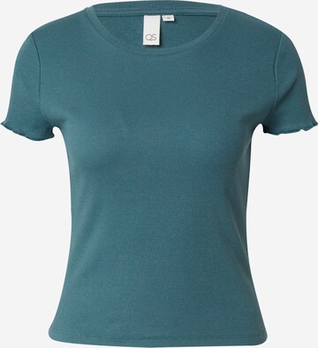 T-shirt QS en bleu : devant