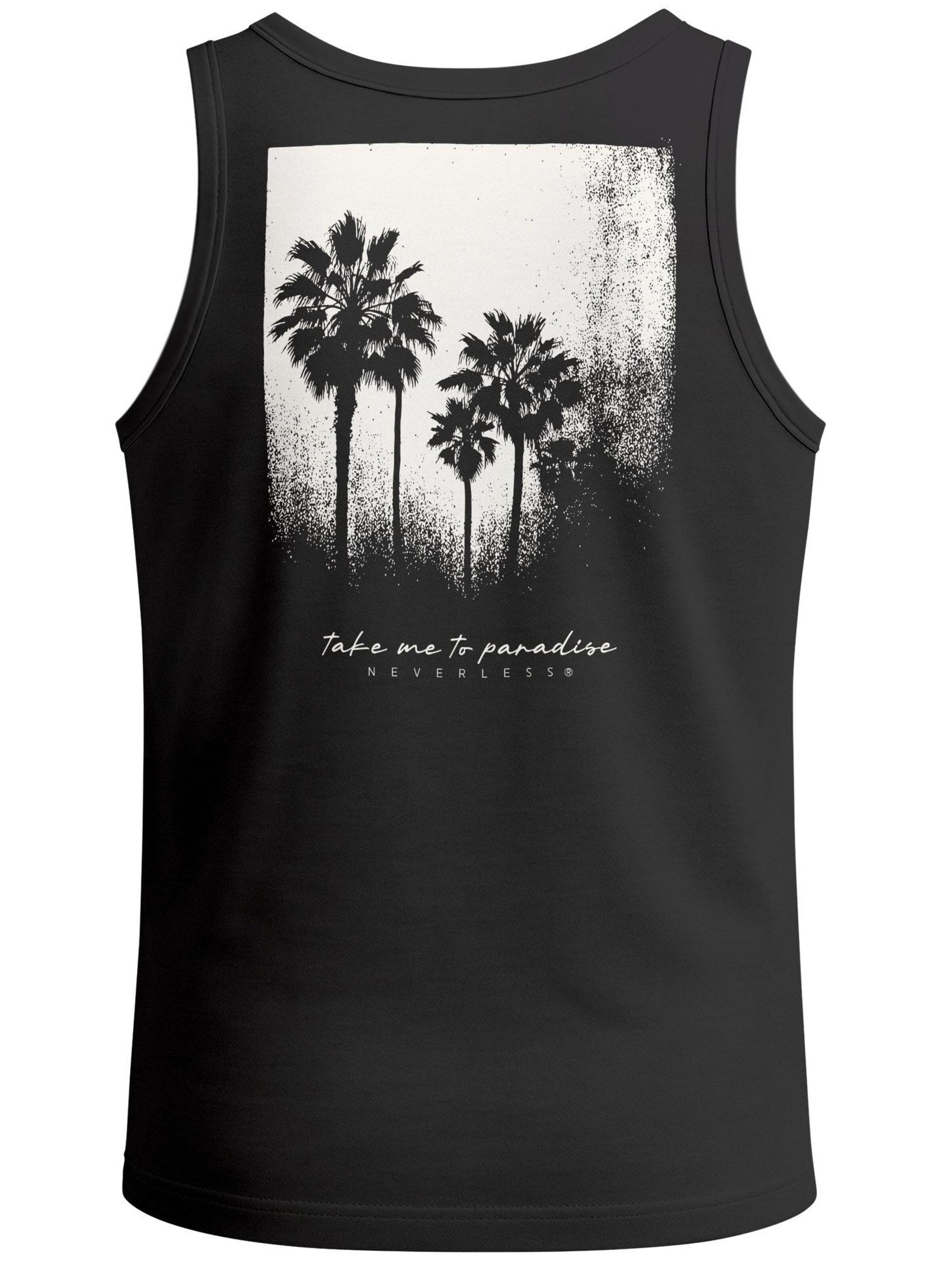 Neverless Shirt 'Palmen' in Black