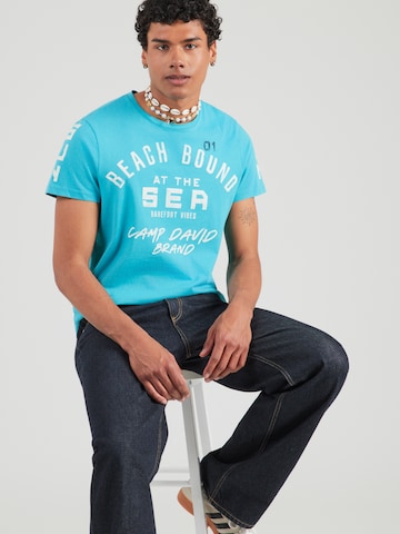 CAMP DAVID Shirt in Green: front