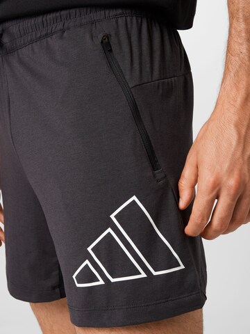 ADIDAS PERFORMANCE Loosefit Sportsbukser '3 Bar' i svart