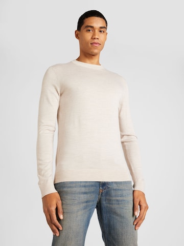 SELECTED HOMME Sweater 'Town' in Beige: front