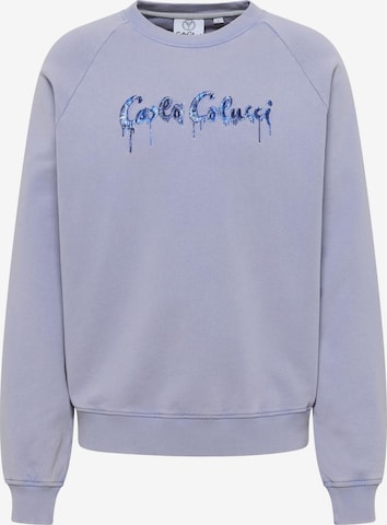 Carlo Colucci Sweatshirt 'Erspamer' in Blauw: voorkant