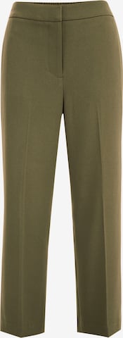 WE Fashion Wide leg Trousers in Green: front