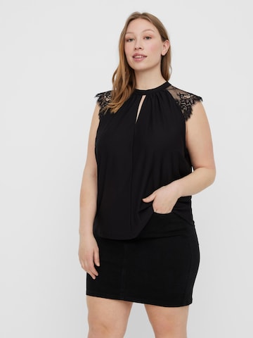 Vero Moda Curve Blouse 'Milla' in Zwart: voorkant