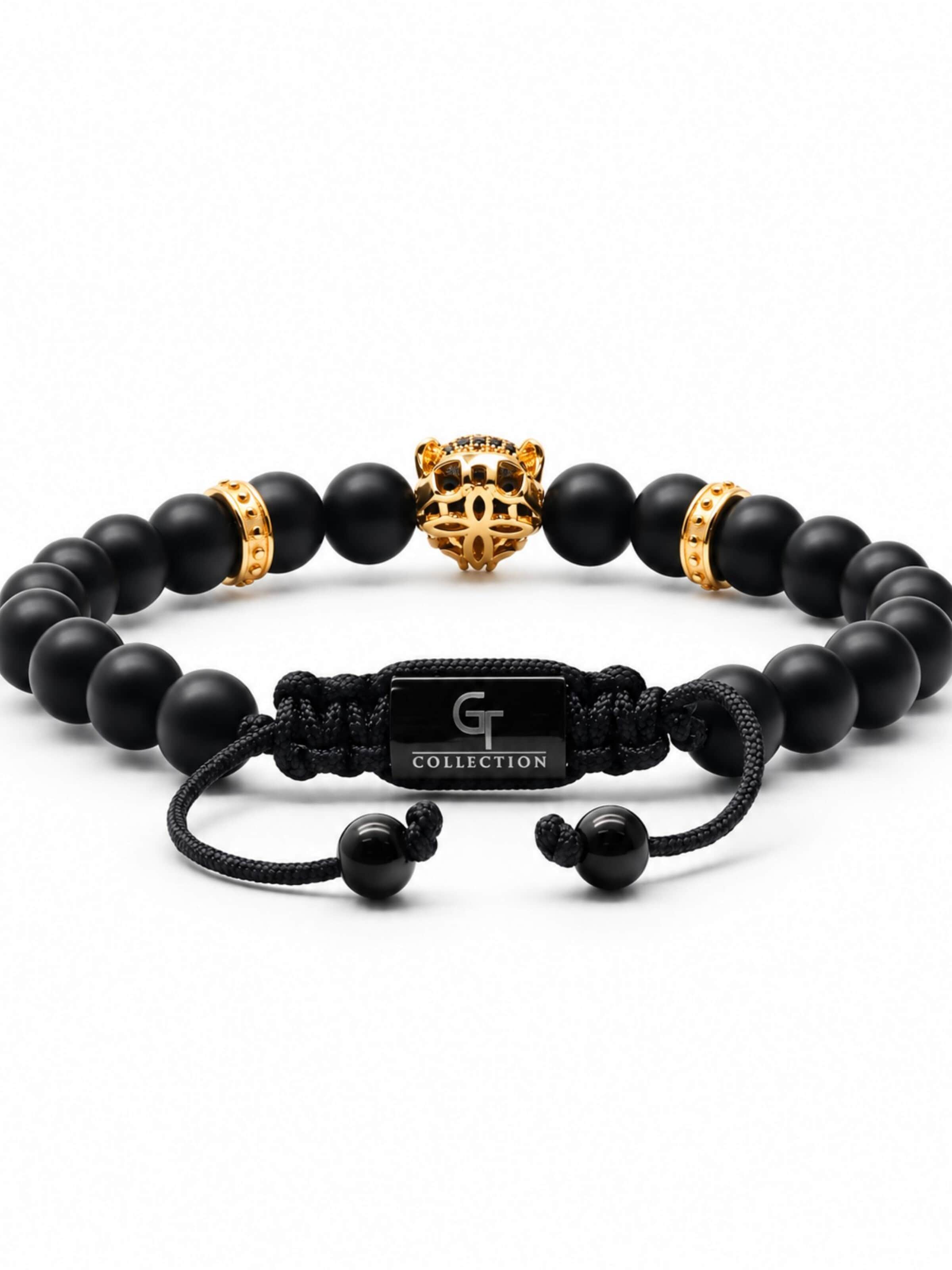 GT Collection Βραχιόλι 'LEOPARD' σε μαύρο