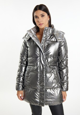 faina Winter Jacket in Silver: front