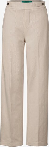 STREET ONE Wide leg Pleated Pants in Beige: front