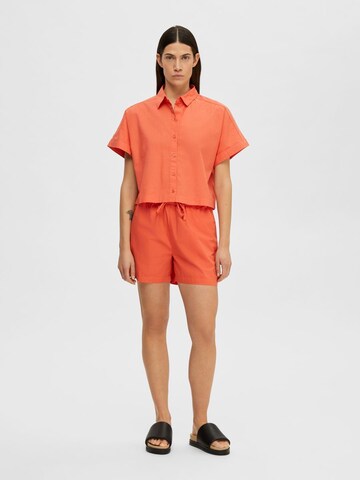 Chemisier SELECTED FEMME en orange