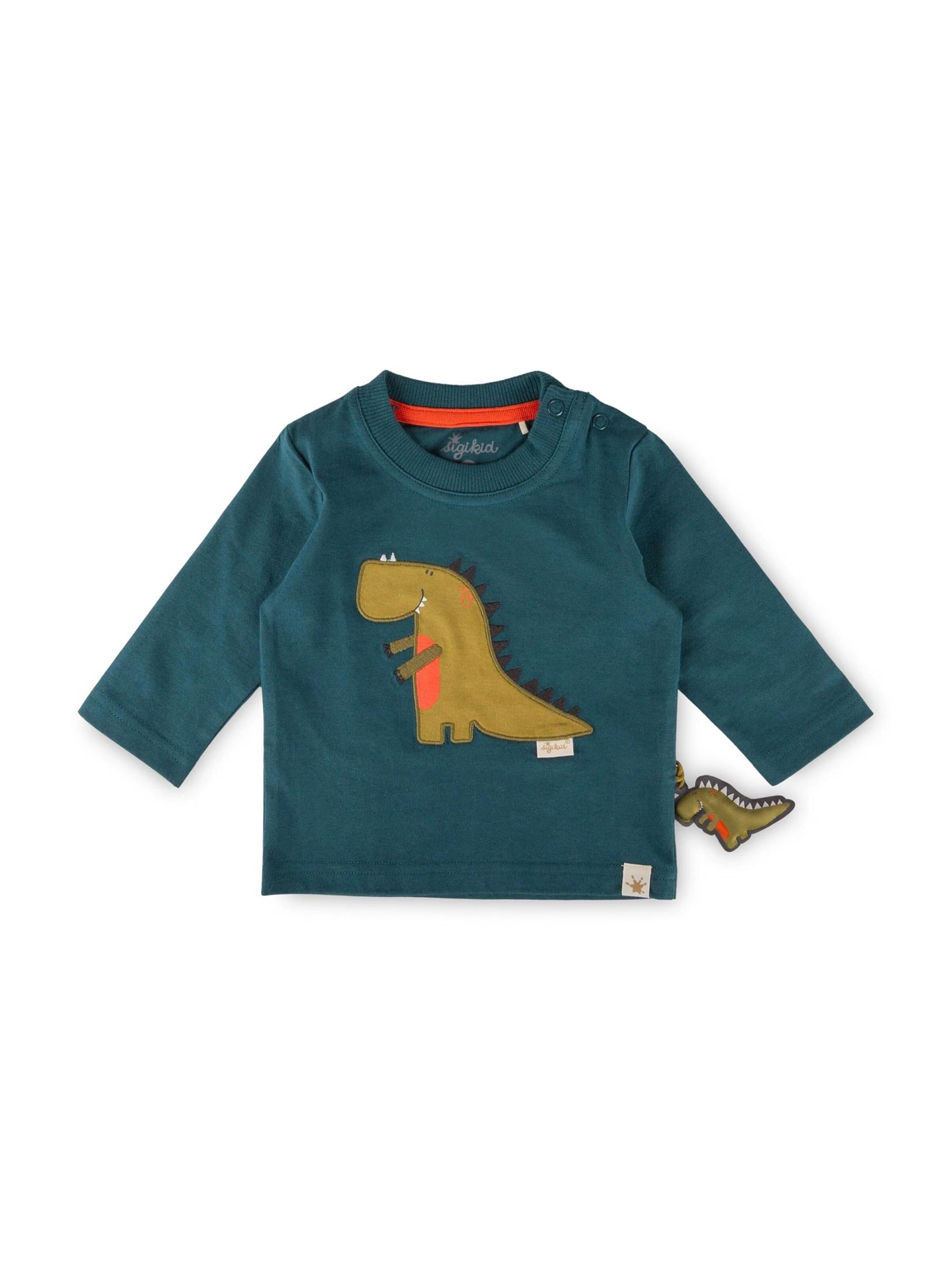 SIGIKID Shirt 'Langarmshirt Dino Fun' in Blue: front