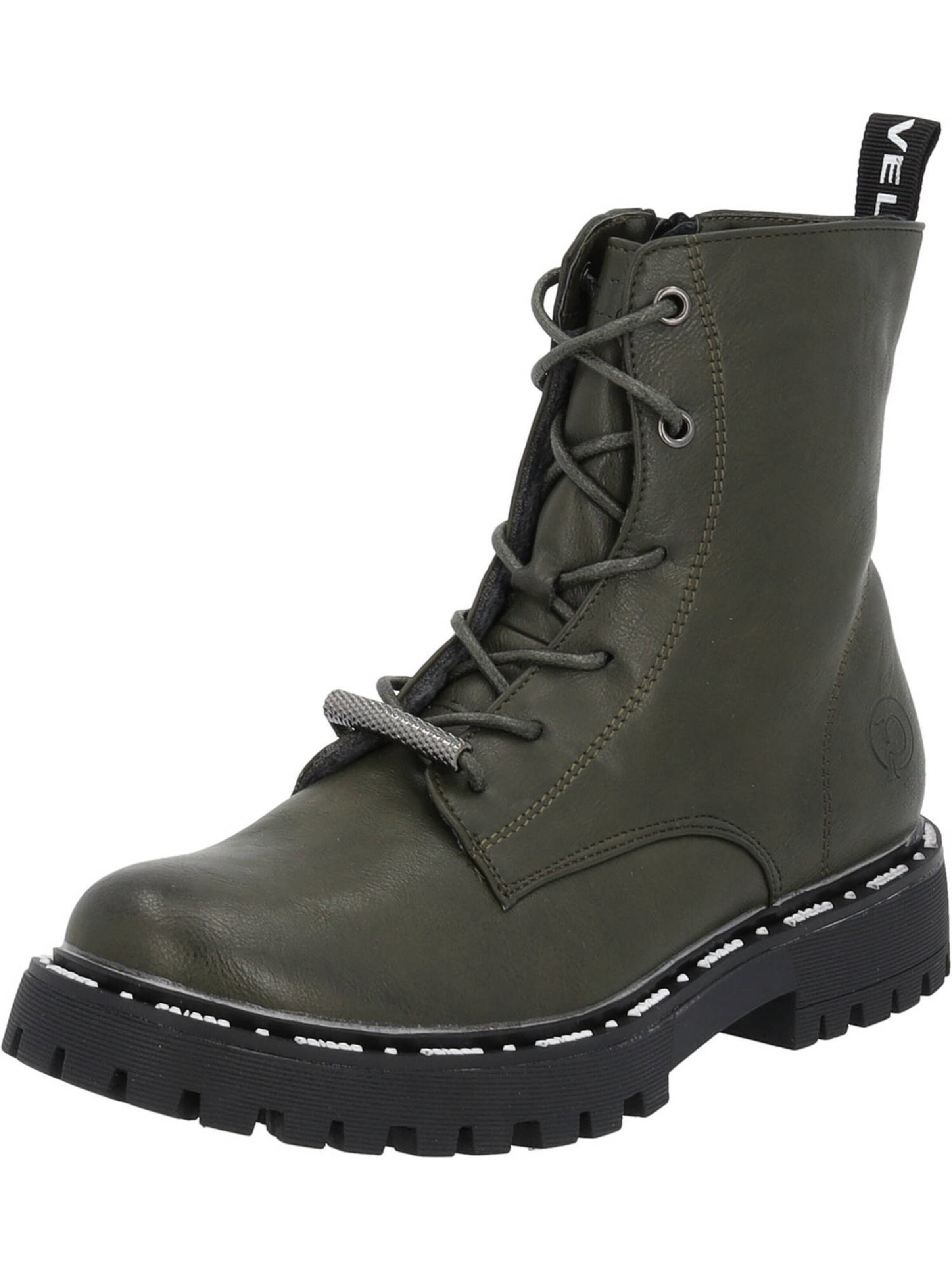 Palado Schnürstiefelette 'Sideros' in Grün: Vorderseite