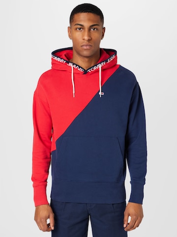 Sweat-shirt Tommy Jeans en bleu : devant