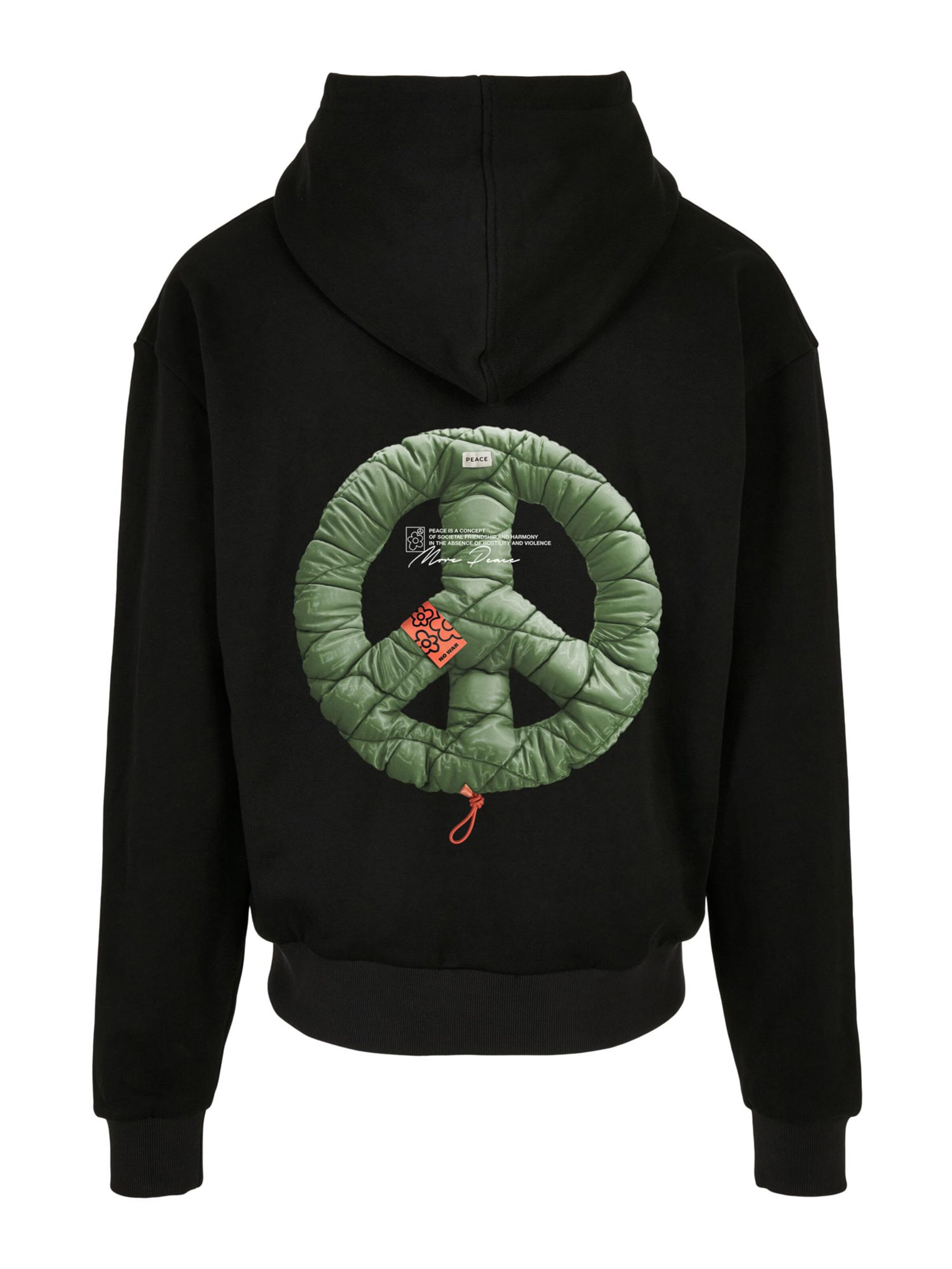 Mister Tee Sweat jacket 'Peace' in Black