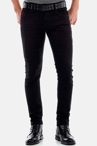CIPO & BAXX Regular Jeans in Black: front