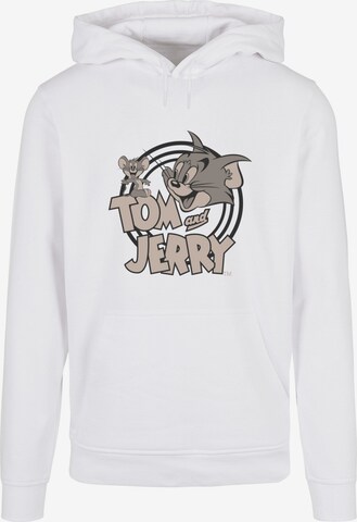 ABSOLUTE CULT Sweatshirt 'Tom and Jerry- Circle' in Weiß: predná strana