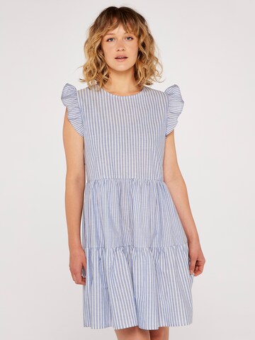 Apricot Stripe Tiered Dress ' ' in Blau: Vorderseite