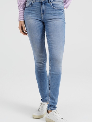 WE Fashion Skinny Jeans i blå: framsida