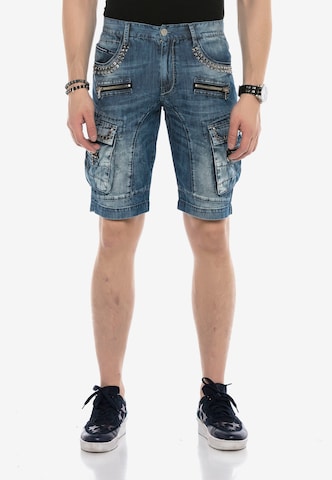 CIPO & BAXX Jeans-Shorts 'CASUAL ROCKER' in Blau: predná strana