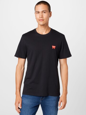 WRANGLER Shirt 'Sign Off' in Black: front