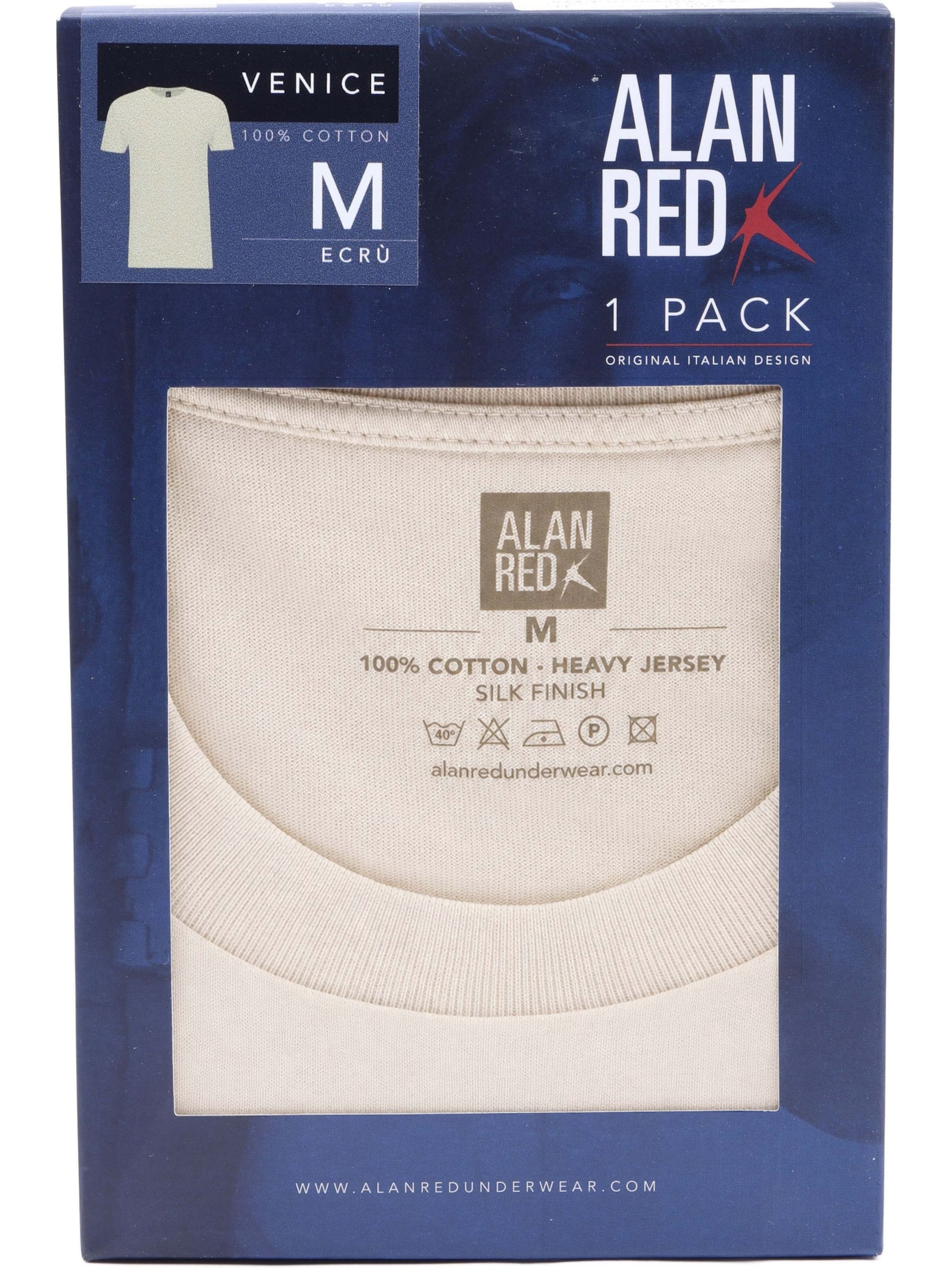 T-Shirt 'Venice' alan red en blanc