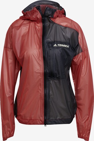 ADIDAS TERREX Athletic Jacket in Red: front