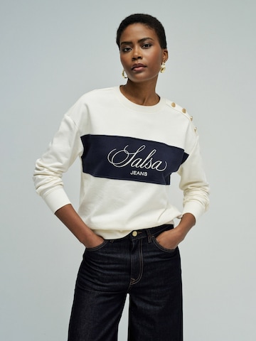Salsa Jeans Sweatshirt in Beige: voorkant