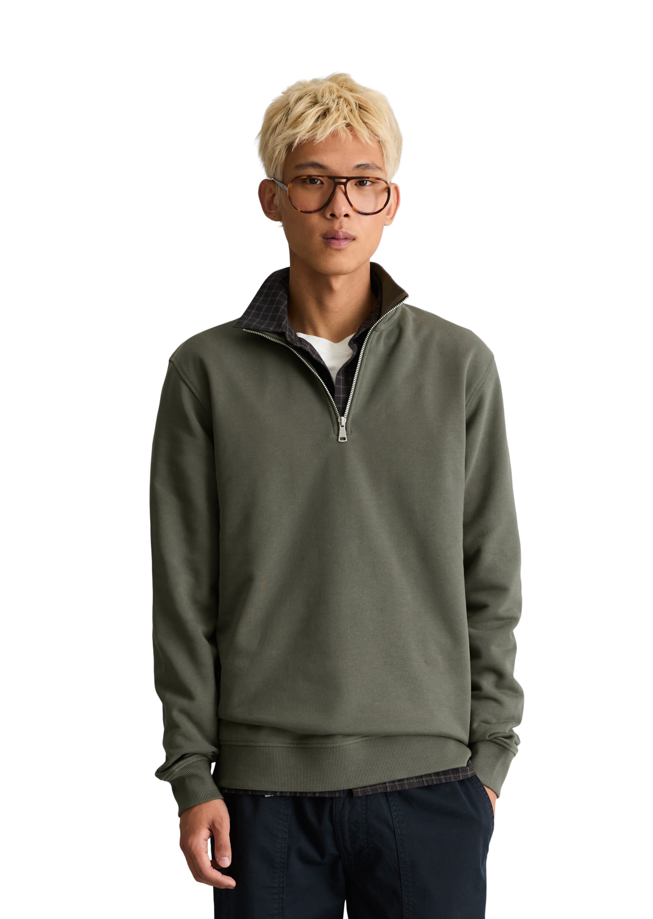 Marc O'Polo DENIM Sweatshirt in Green: front