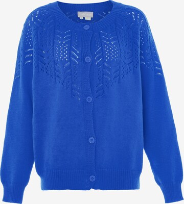 Jalene Knit Cardigan in Blue: front