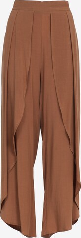 Influencer Loose fit Trousers with creases in Brown: front