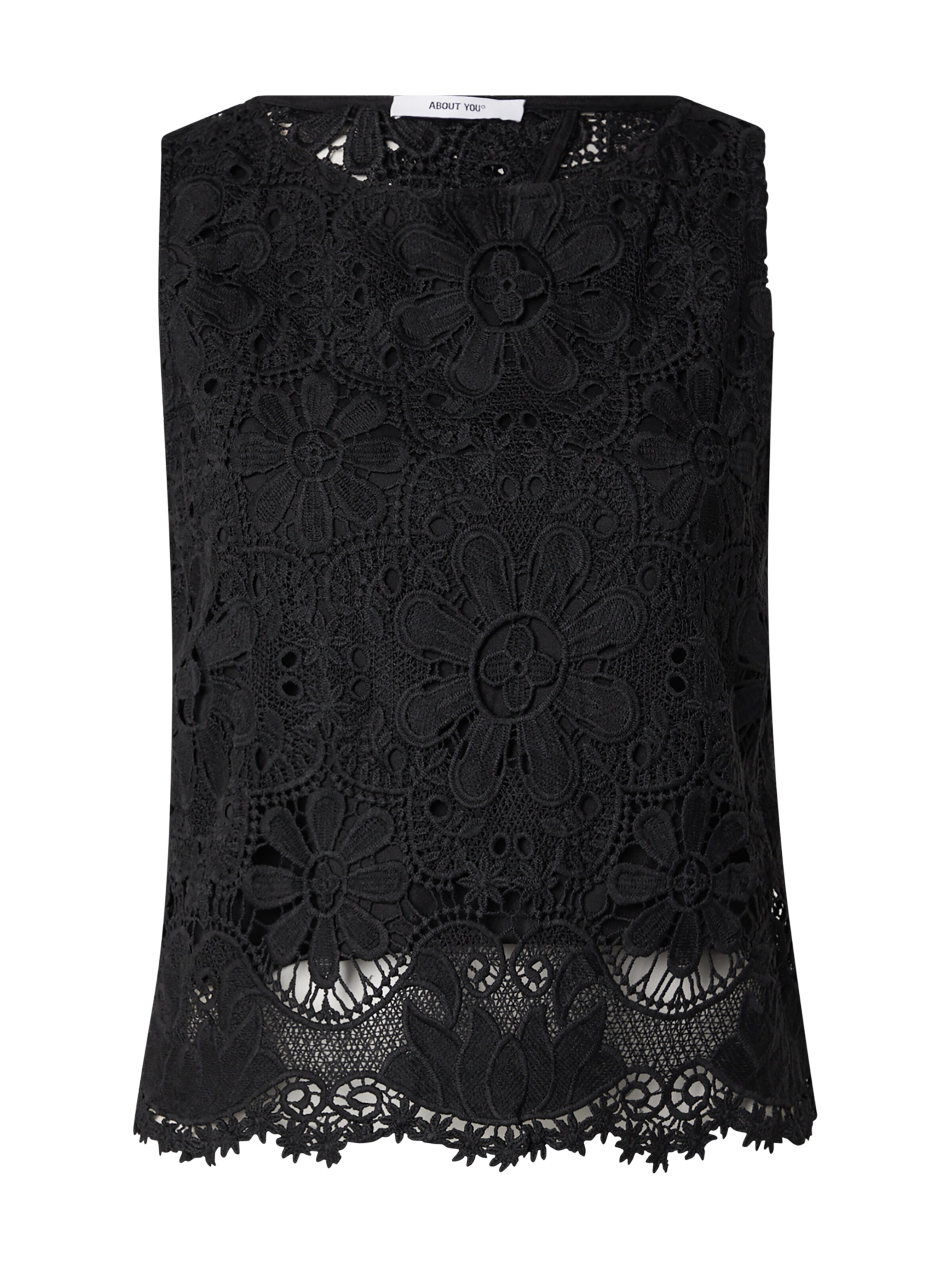 ABOUT YOU - Blusa 'Ellinor' en negro: frente