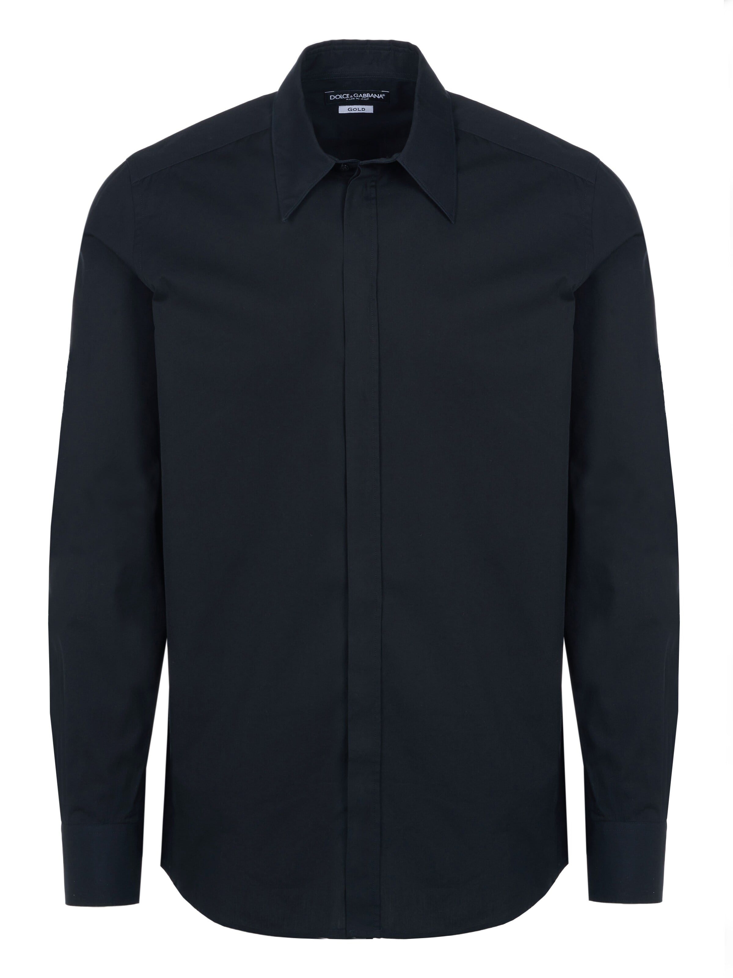 DOLCE & GABBANA Shirt 'Dolce & Gabbana Gold Hemd schwarz' in Black: front