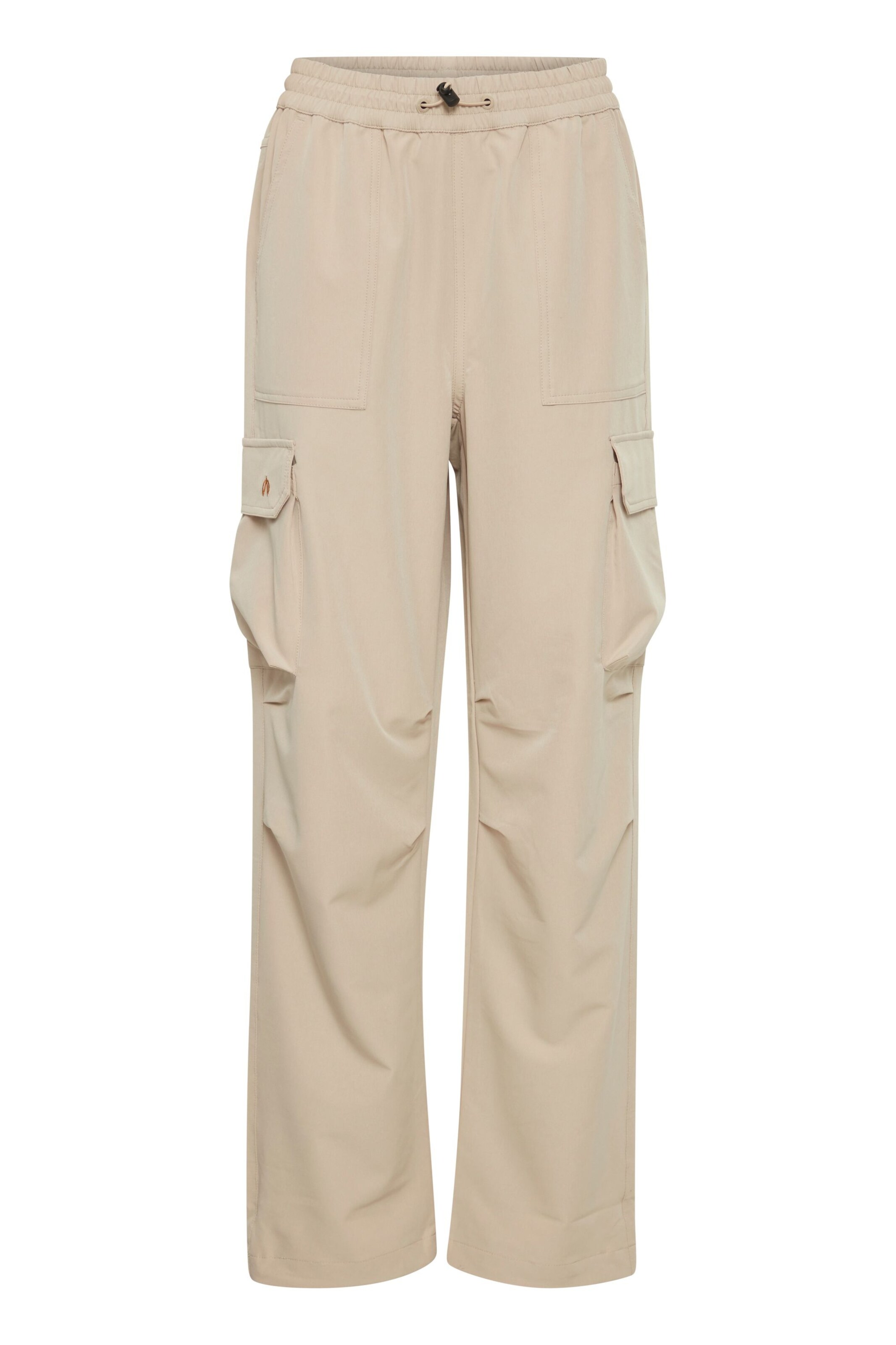 Loosefit Pantalon cargo 'Ruva' North Bend en beige : devant