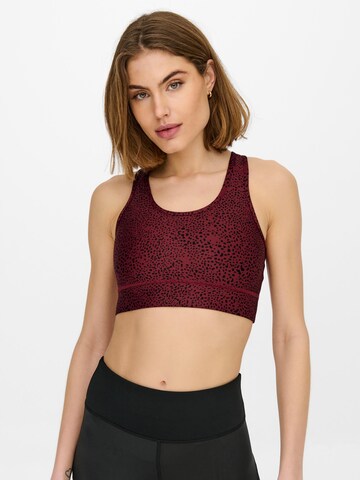 Bustier Soutien-gorge de sport 'Afia' ONLY PLAY en rouge : devant