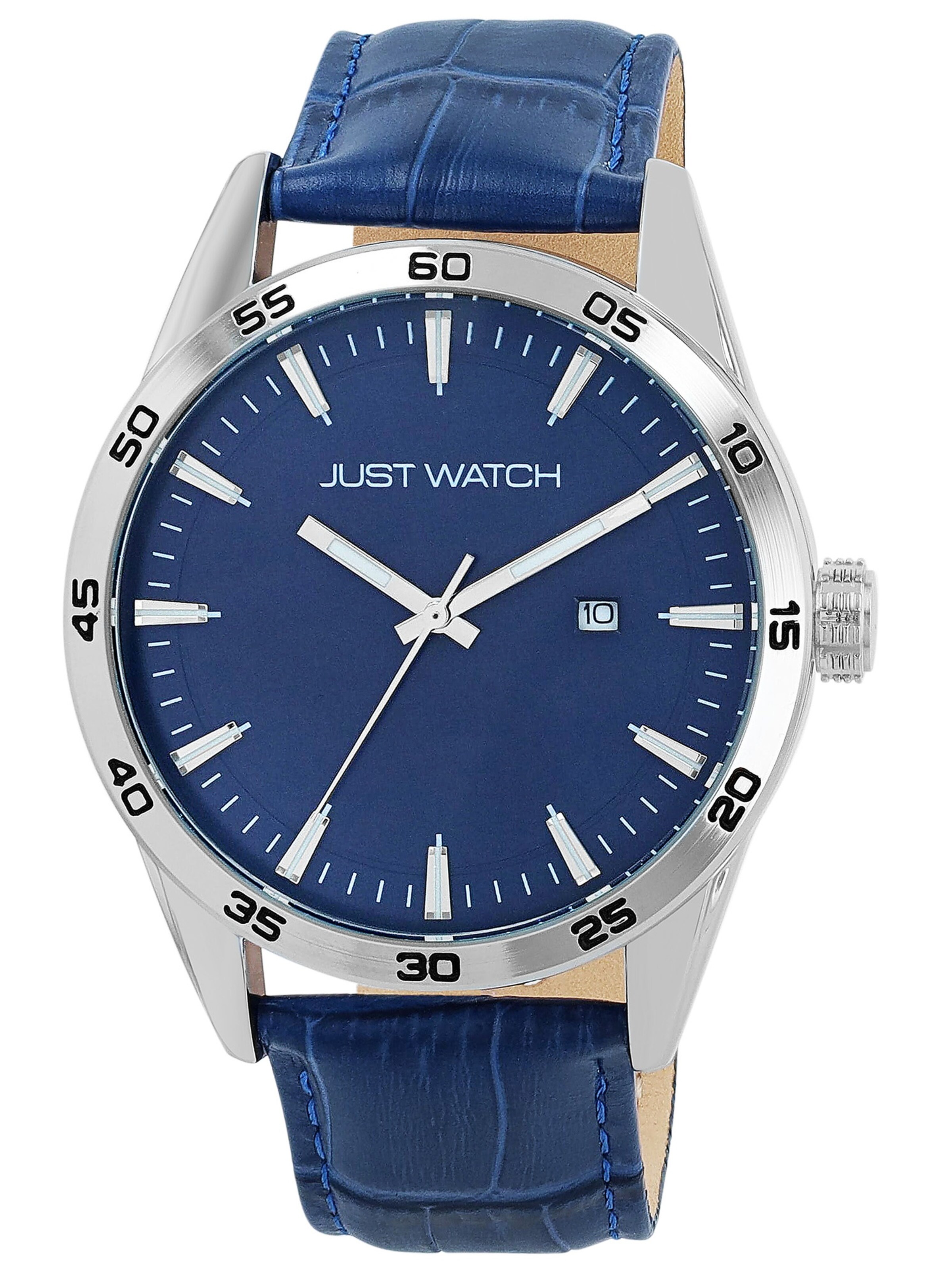 Just Watch Analog Watch 'Datumsanzeige' in Blue